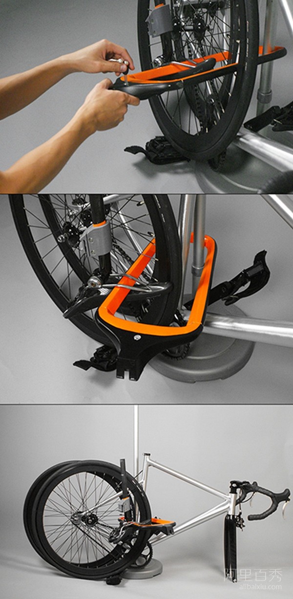 可拆卸的自行车 后座可以变大锁 再也不用担心被偷啦(图5)